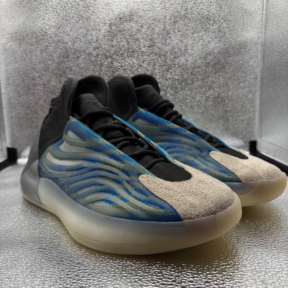 Size 9.5 Adidas Yeezy Quantum Frozen Blue Mens Comfort Basketball Shoes GZ8872